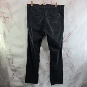 KREW Pants Mens 30 X 30 Black K Slim Straight Button Fly Chino Jeans Twill